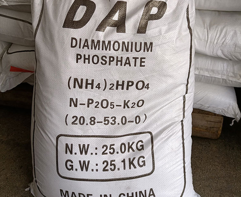 Harga yang bagus CAS 7783-28-0 Pupuk Diamonium Fosfat DAP NPK 18-46-0/ 21-53-0 on line